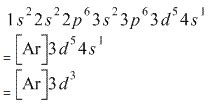 electron configuration for cr3+